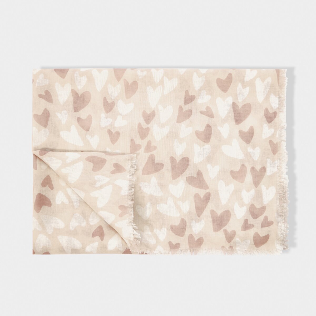 Katie Loxton | Heart Printed Scarf | Pale Pink
