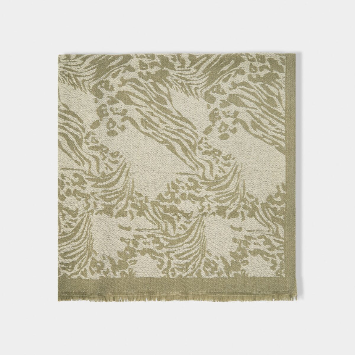 Katie Loxton | Animal Print Blanket Scarf | Khaki