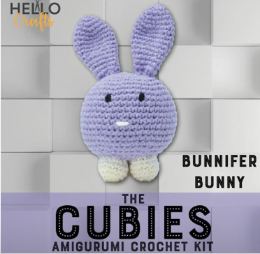 Amigurumi Crochet Kit | Bunnifer Rabbit | Knitty Critters | Cubies