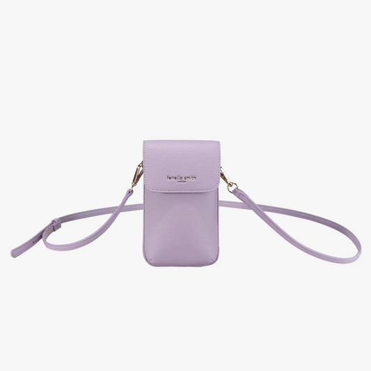 Vegan Leather Cross Body Phone Bag | Lilac