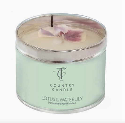 Lotus & Waterlily Tin Candle
