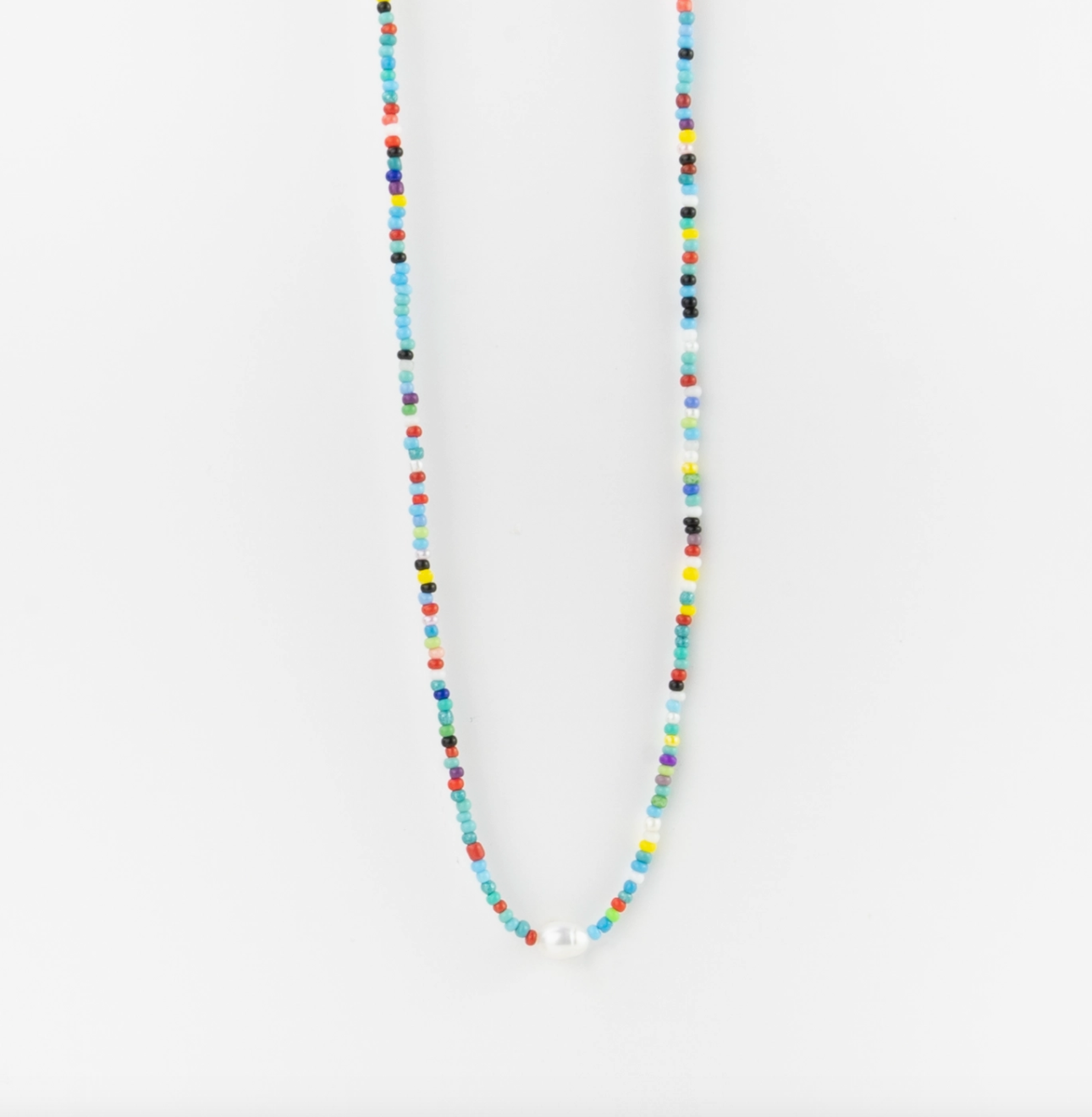 Matira Freshwater Pearl Beaded Surfer Necklace