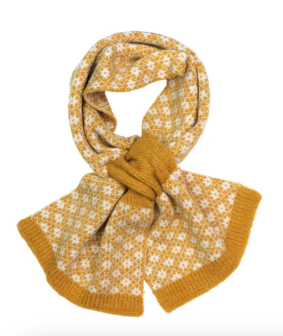 Mustard Scandi Pull-Through Scarf