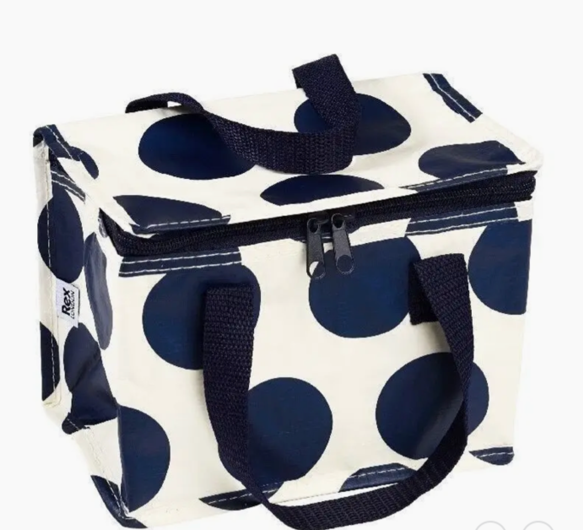 Spotlight Insulated Lunch Bag – Navy Dot