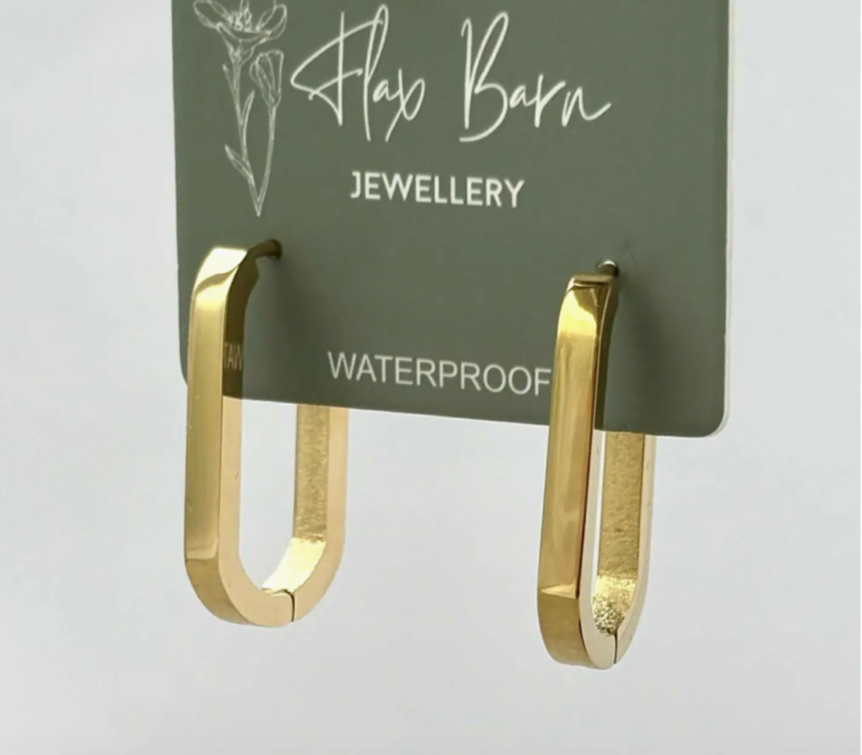 Geometric Gold Huggie Earrings