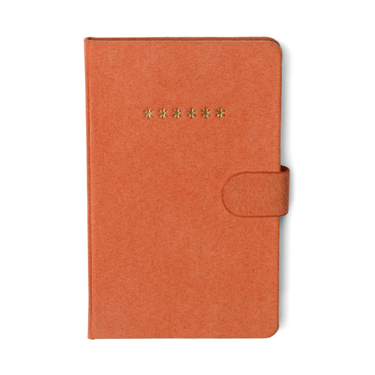 Mini Password Journal | Orange |  Asterisks