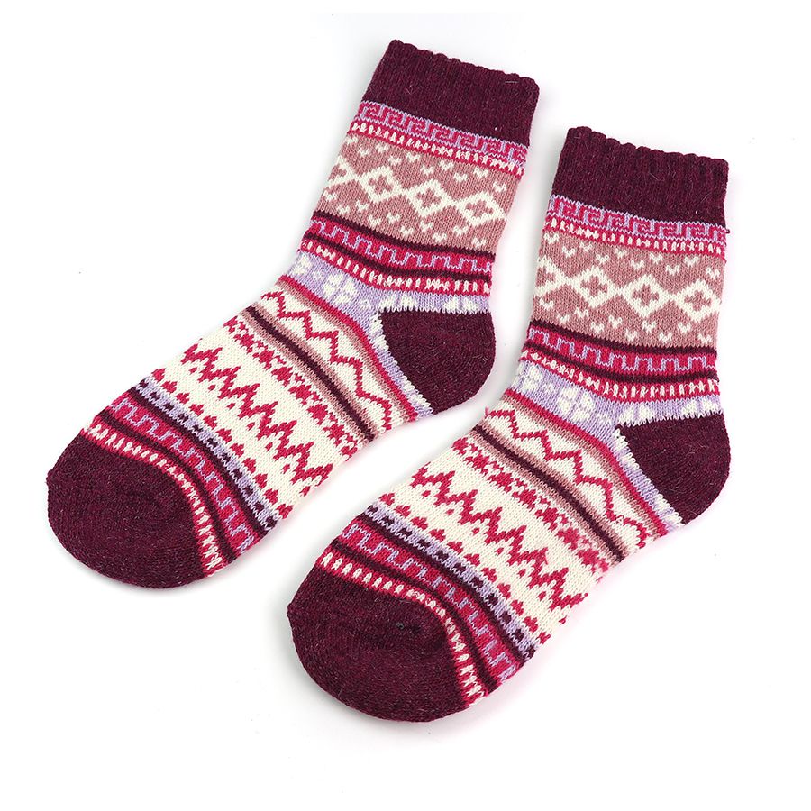 Cosy Pink Nordic Socks