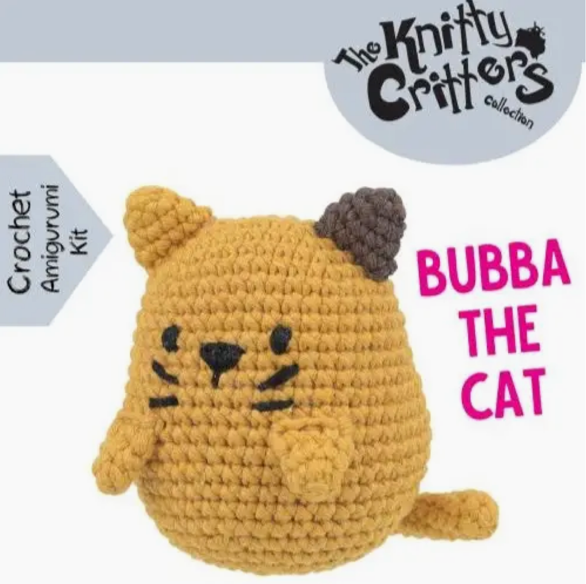 Amigurumi Crochet Kit | Bubba The Cat | Pouch Pals