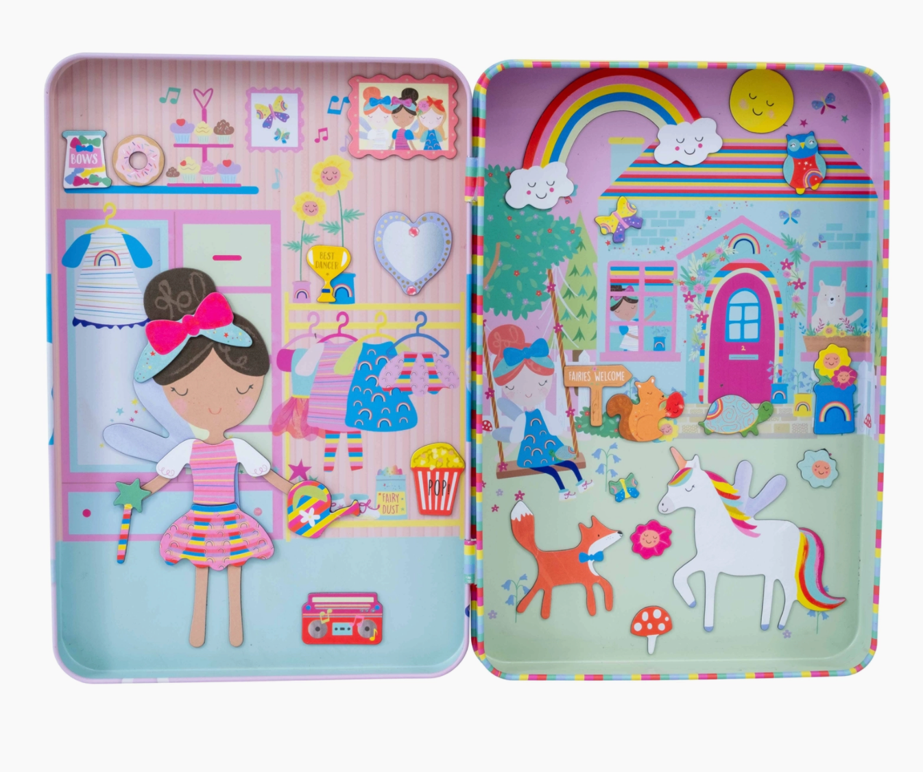 Rainbow Fairy Magnetic Playtime Tin