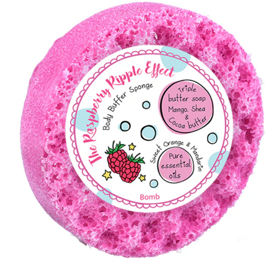 Raspberry Ripple Body Buffer Sponge
