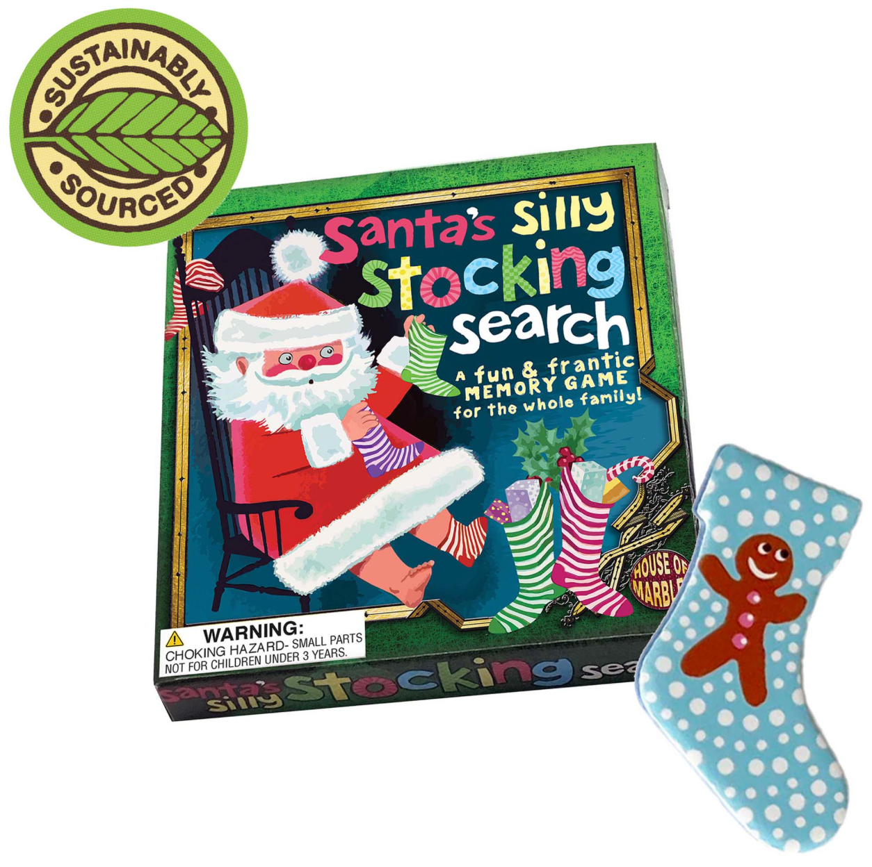 Santa's Silly Stocking Search Memory Match Game