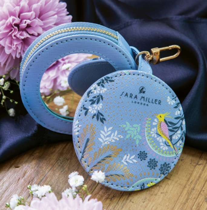Sara Miller Savannah Key Ring Pouch and Mirror