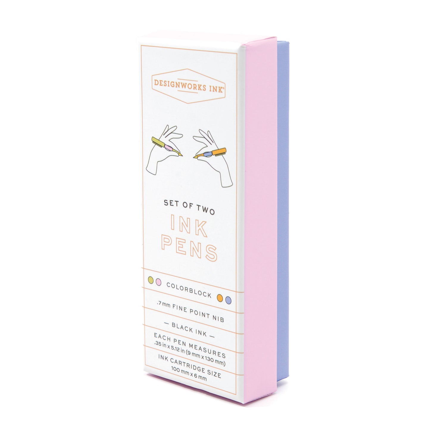 Colour Block Pens |  Lilac & Cornflower (Set of 2)