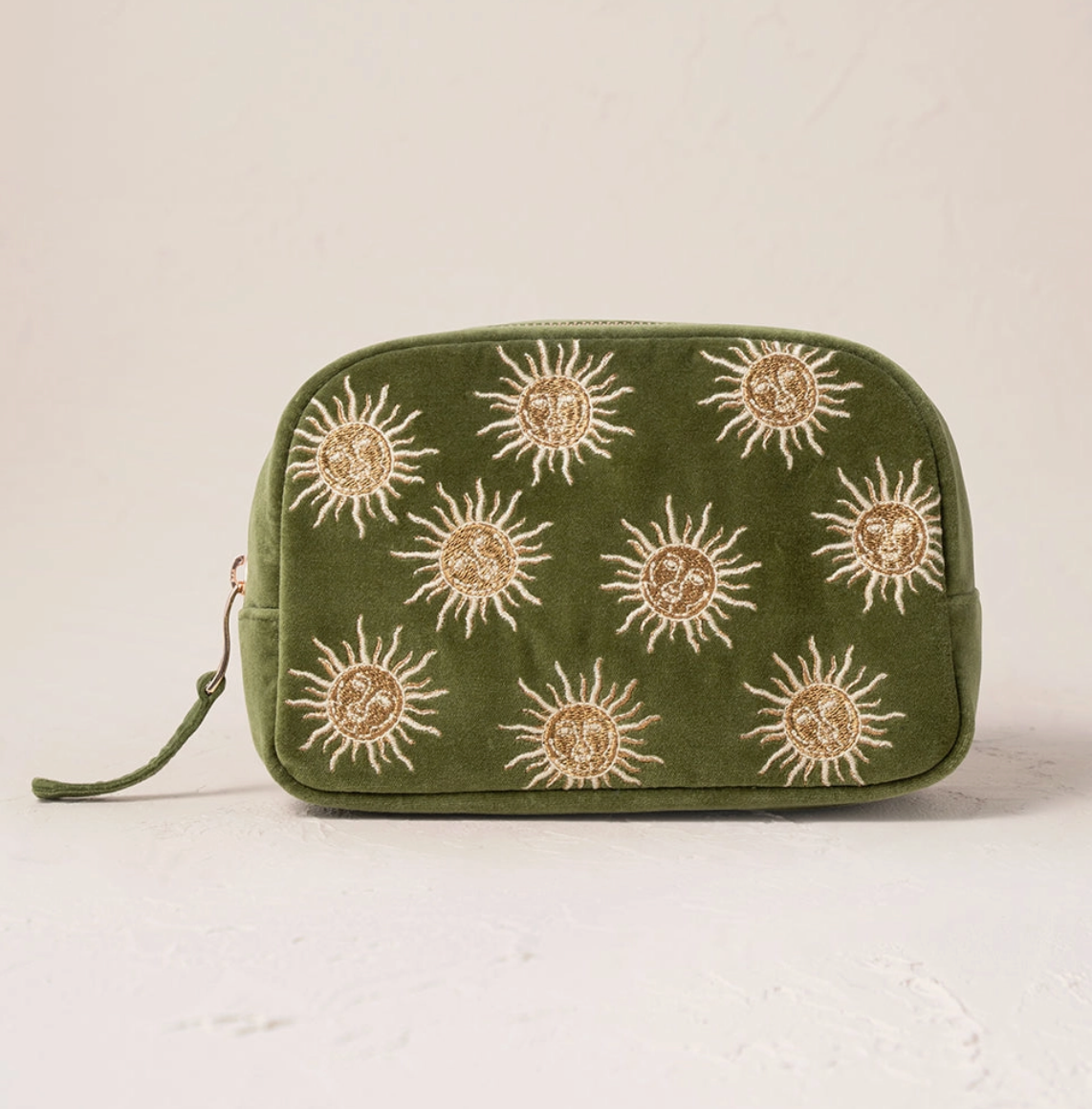 Sun Goddess Makeup Bag | Green