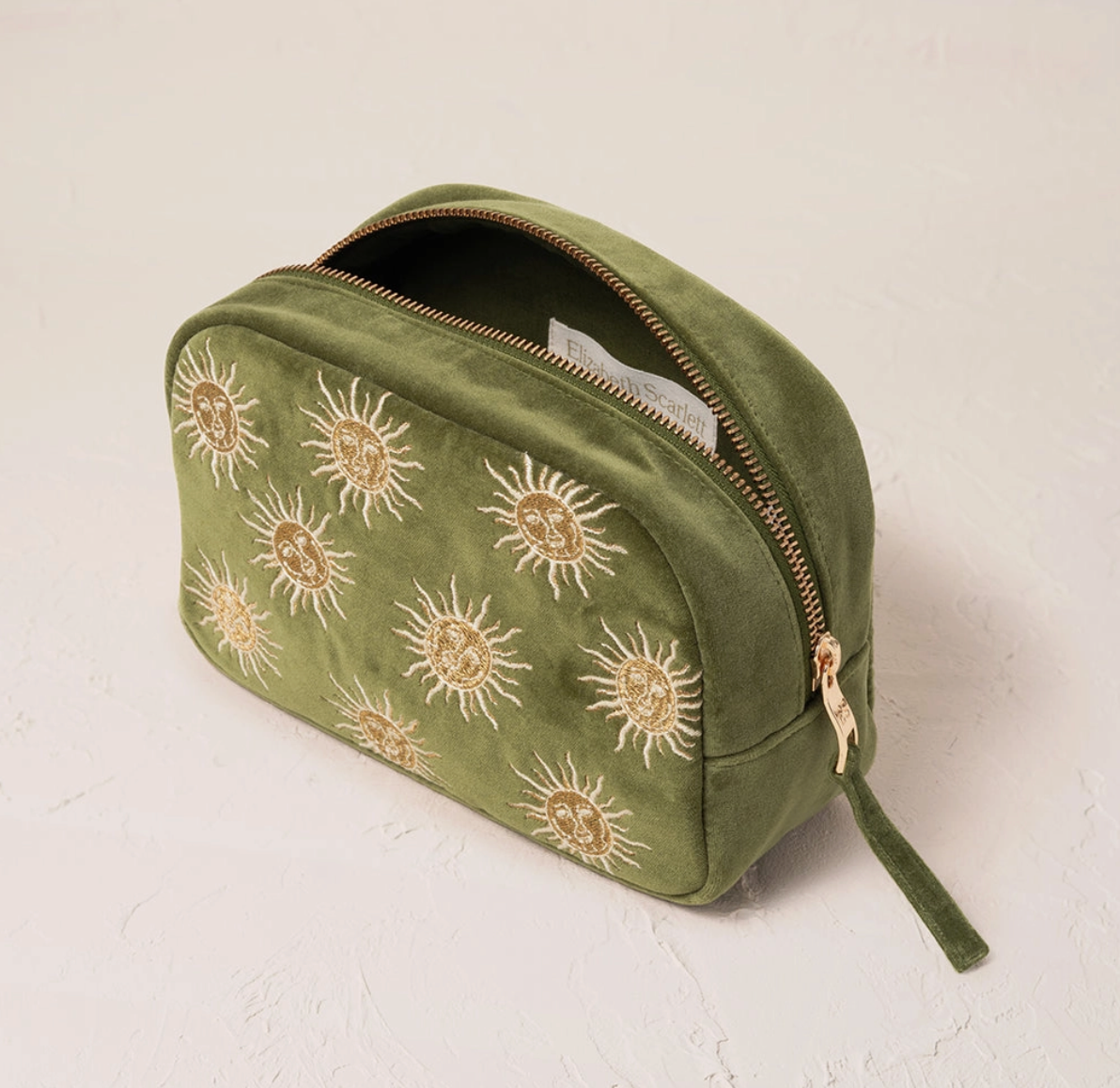 Sun Goddess Makeup Bag | Green