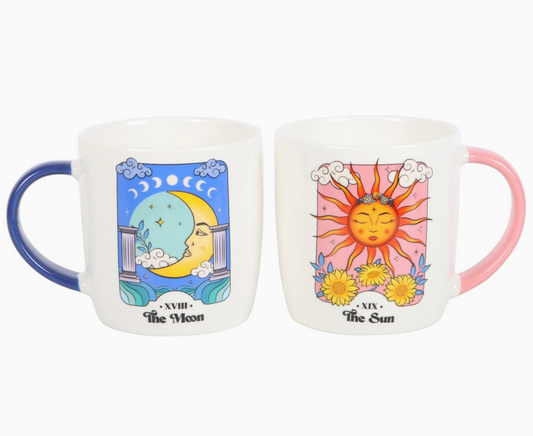 Tarot & Tea | Sun & Moon Celestial Mug Set