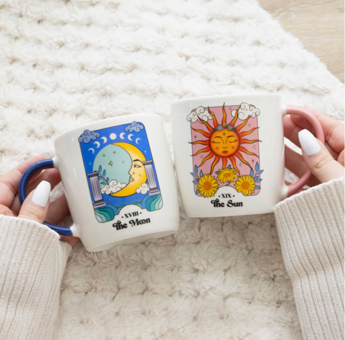 Tarot & Tea | Sun & Moon Celestial Mug Set