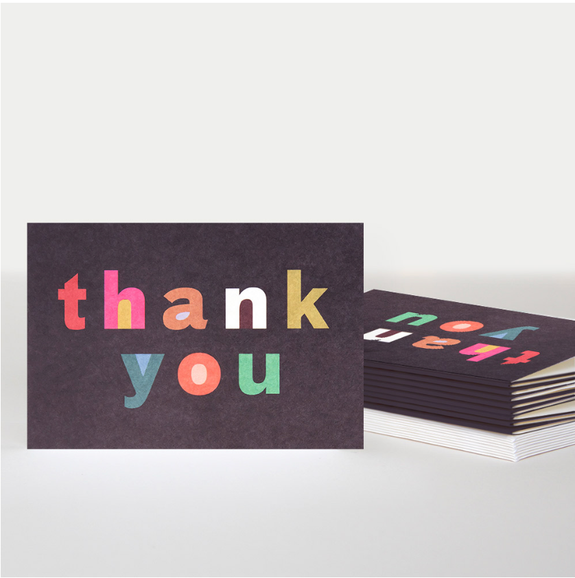 Caroline Gardner | Bold Text Thank You Cards | Pack of 10