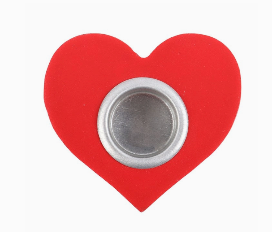 Red Love Heart Valentine's Day Taper Candle Holder