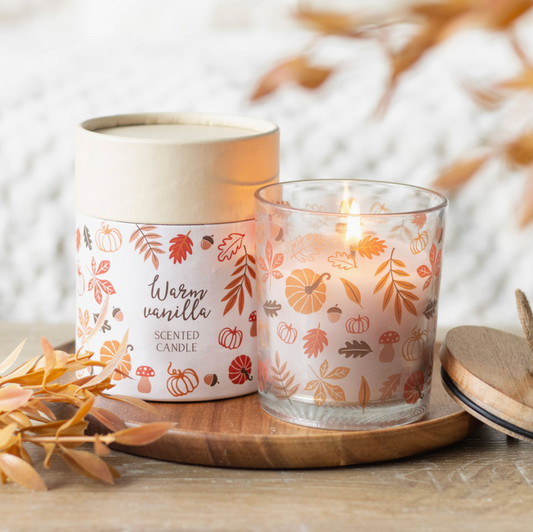 Warm Vanilla Autumn Scented Candle