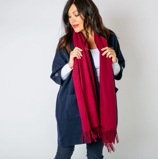 Cashmere Mix Pashmina | Wine