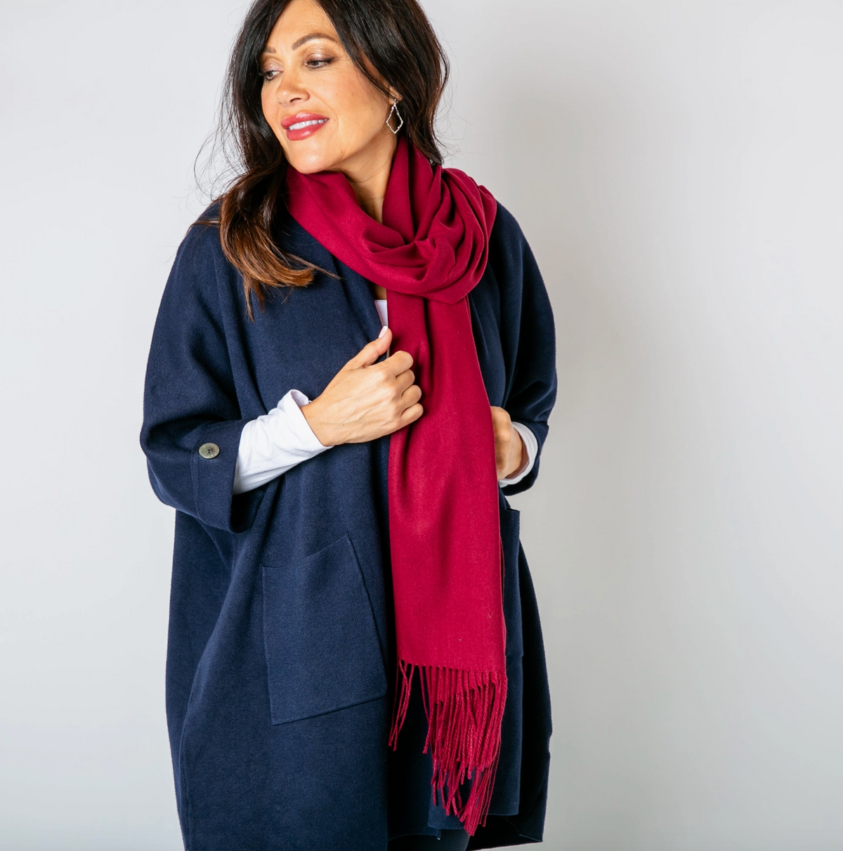 Cashmere Mix Pashmina | Wine