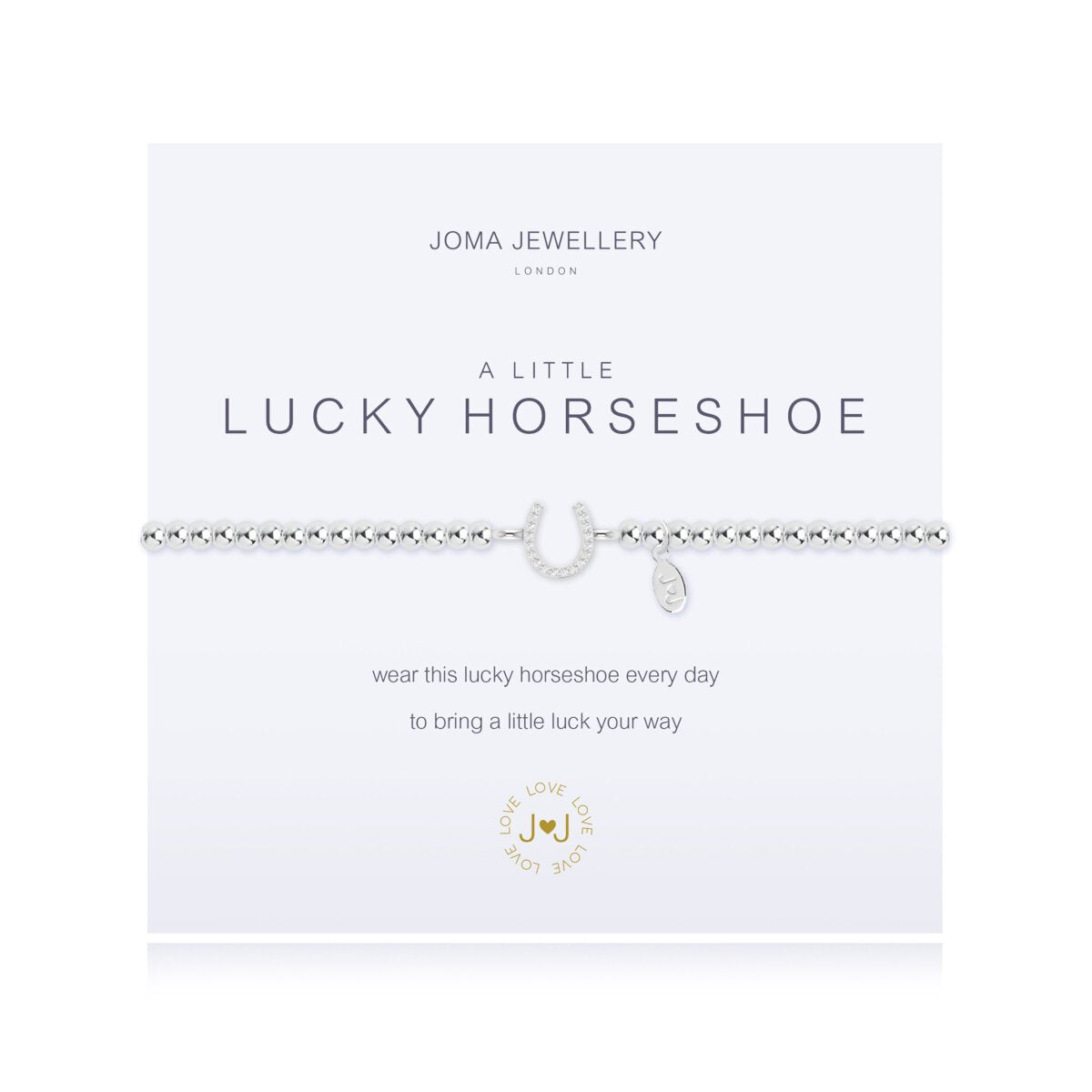 Silver Lucky Horseshoe Charm bracelet by Joma Jewellery