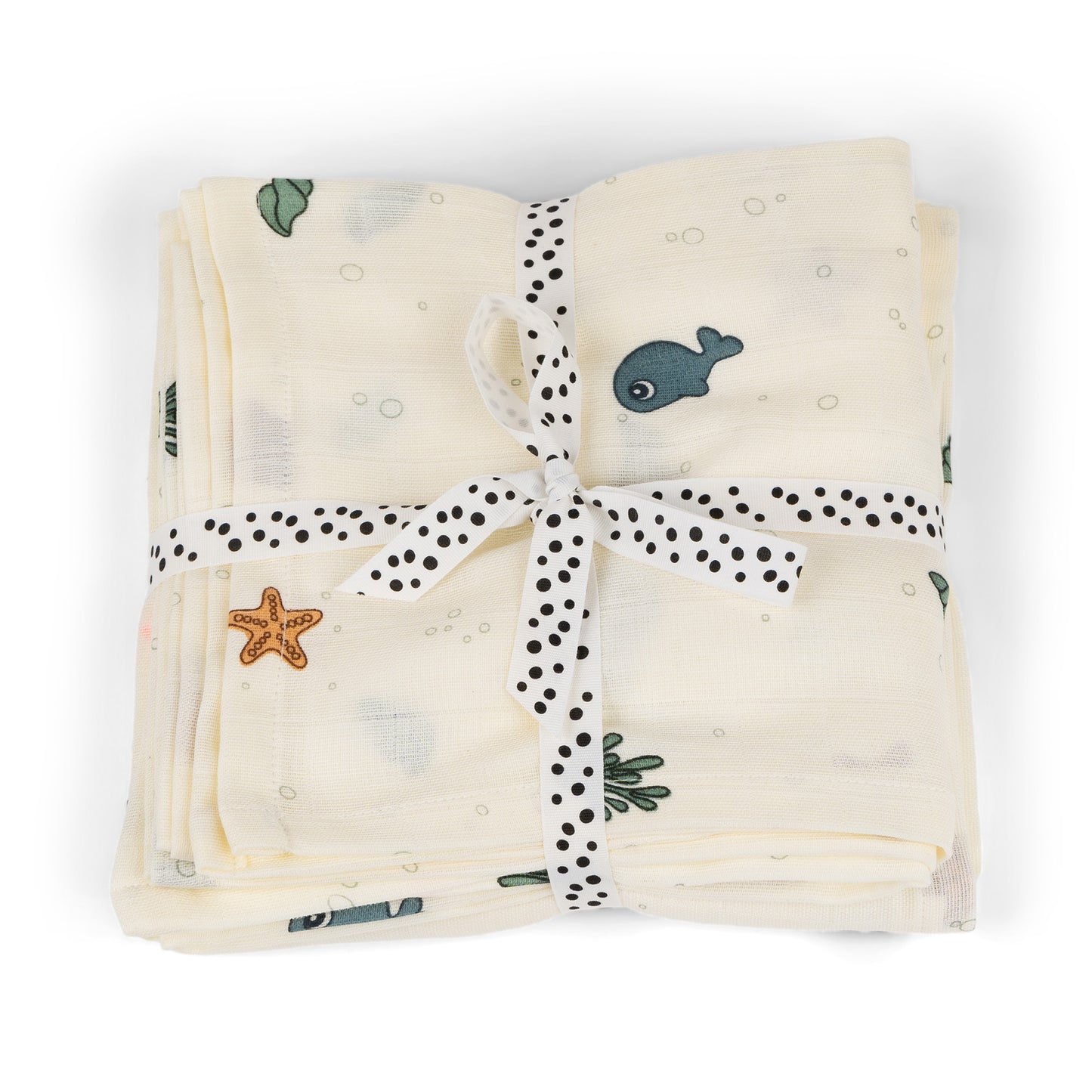 Swaddle Blankets | 2-Pack - Neutral Seafriends