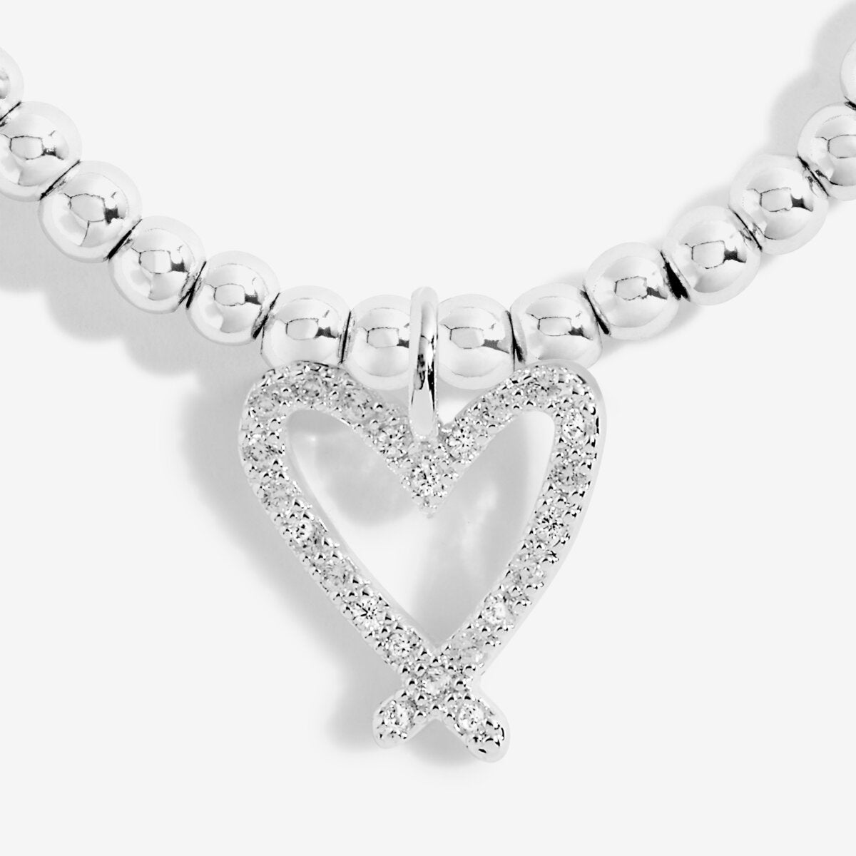 21st birthday silver plated heart bracelet by Joma Jewellery