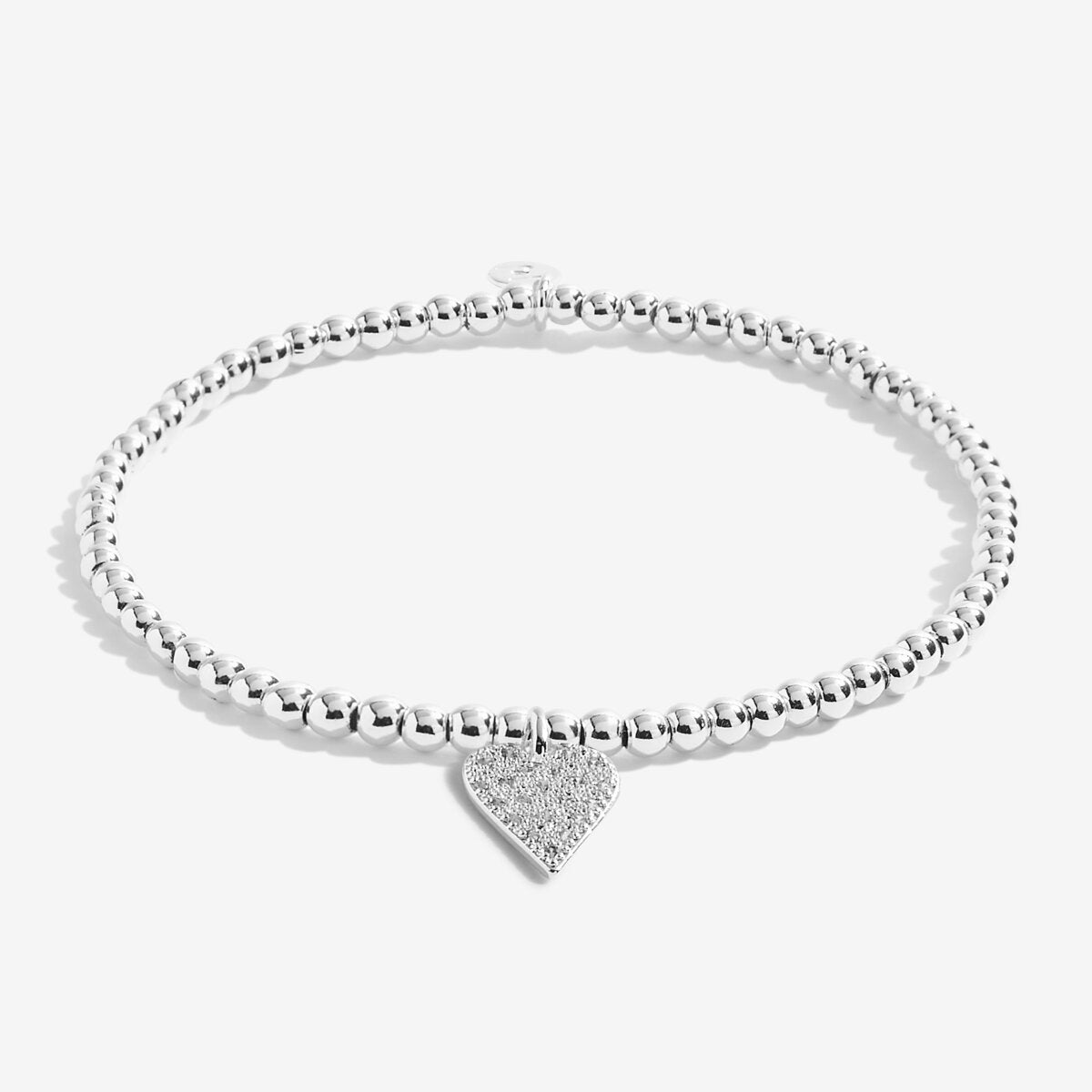 Fiftieth birthday silver heart charm bracelet by Joma jewellery