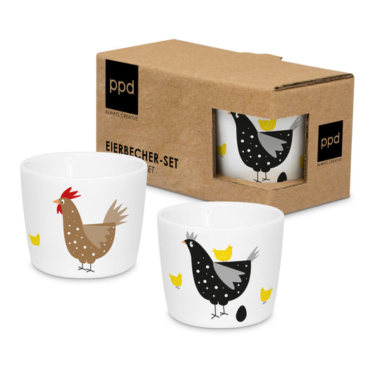 Set of 2 Hen Egg Cups | Mother's Day Gift | Housewarming Gift