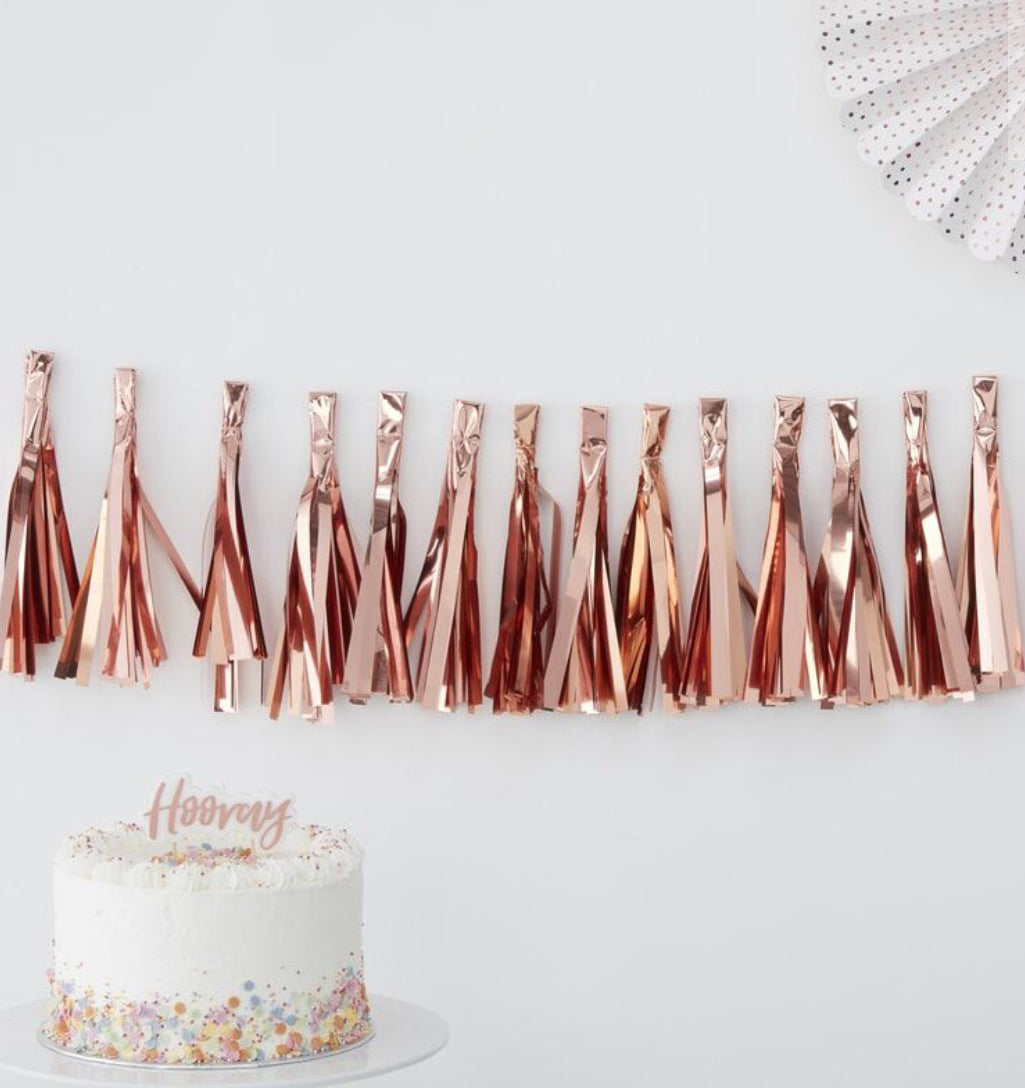 Rose Gold Tassel Garland Decoration