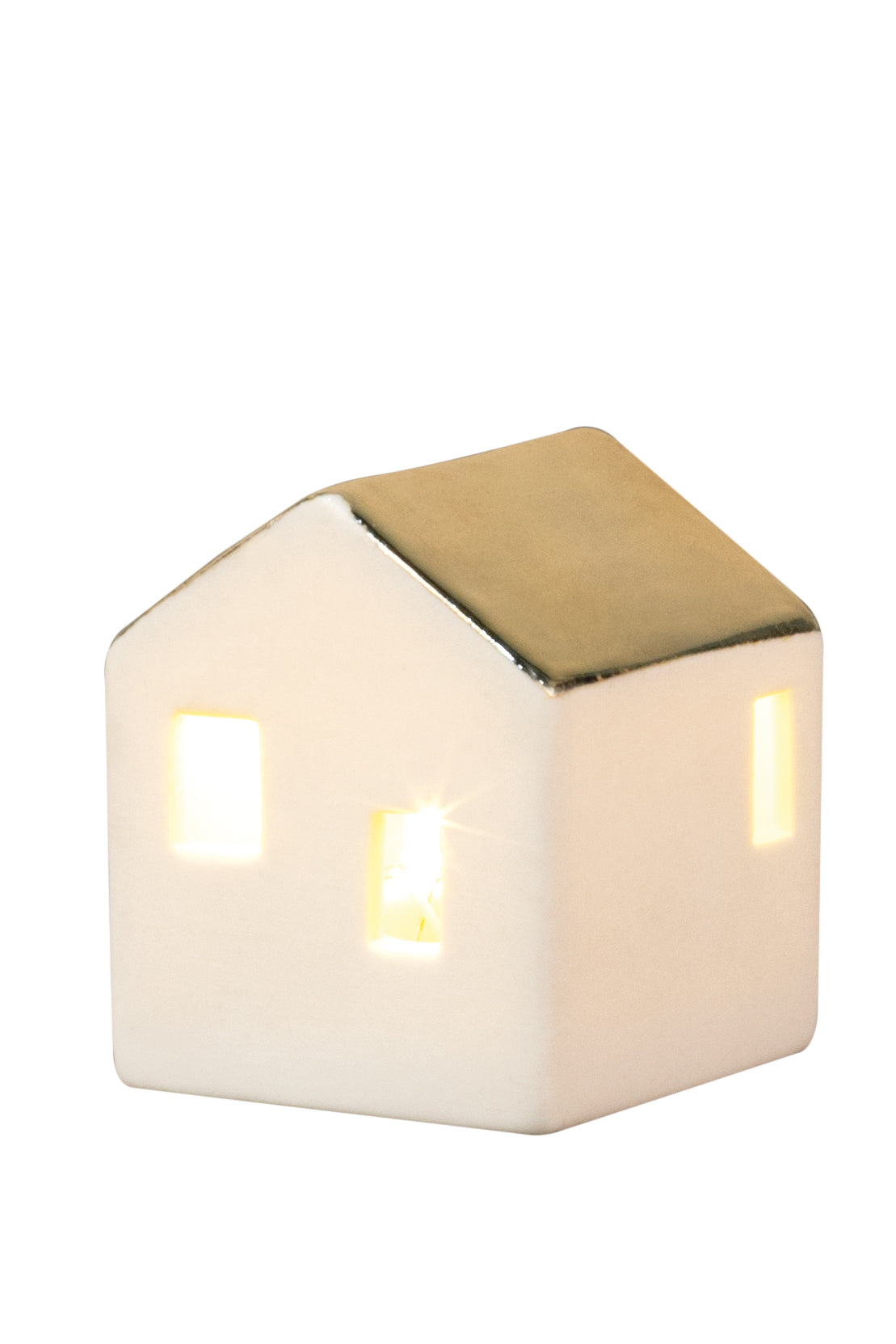 LED Light House with Gold Roof