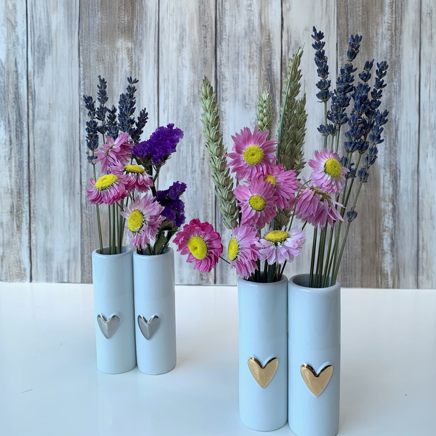 Love Heart Mini Vases - Set of 2