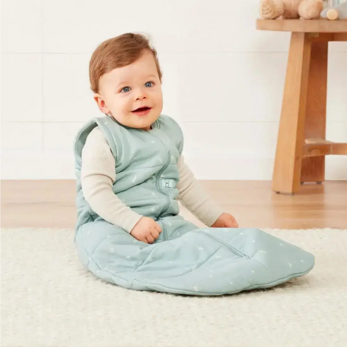 Sage Green Jersey Sleeping Bag 2.5 TOG for 3-12 Months
