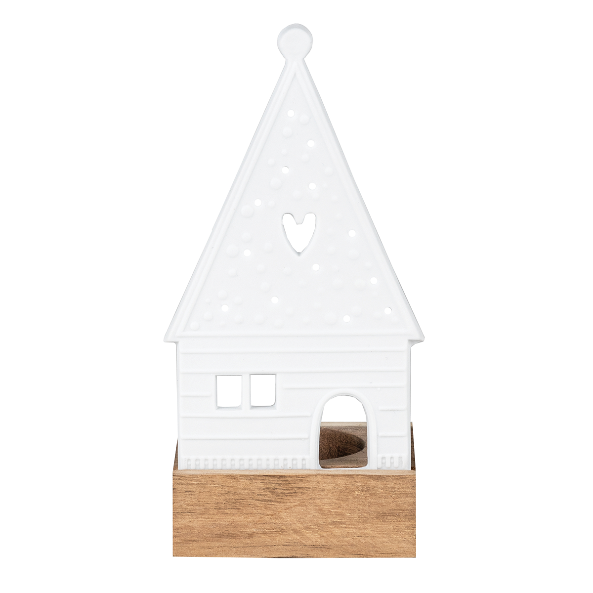 Tealight Holder: Gingerbread Heart House