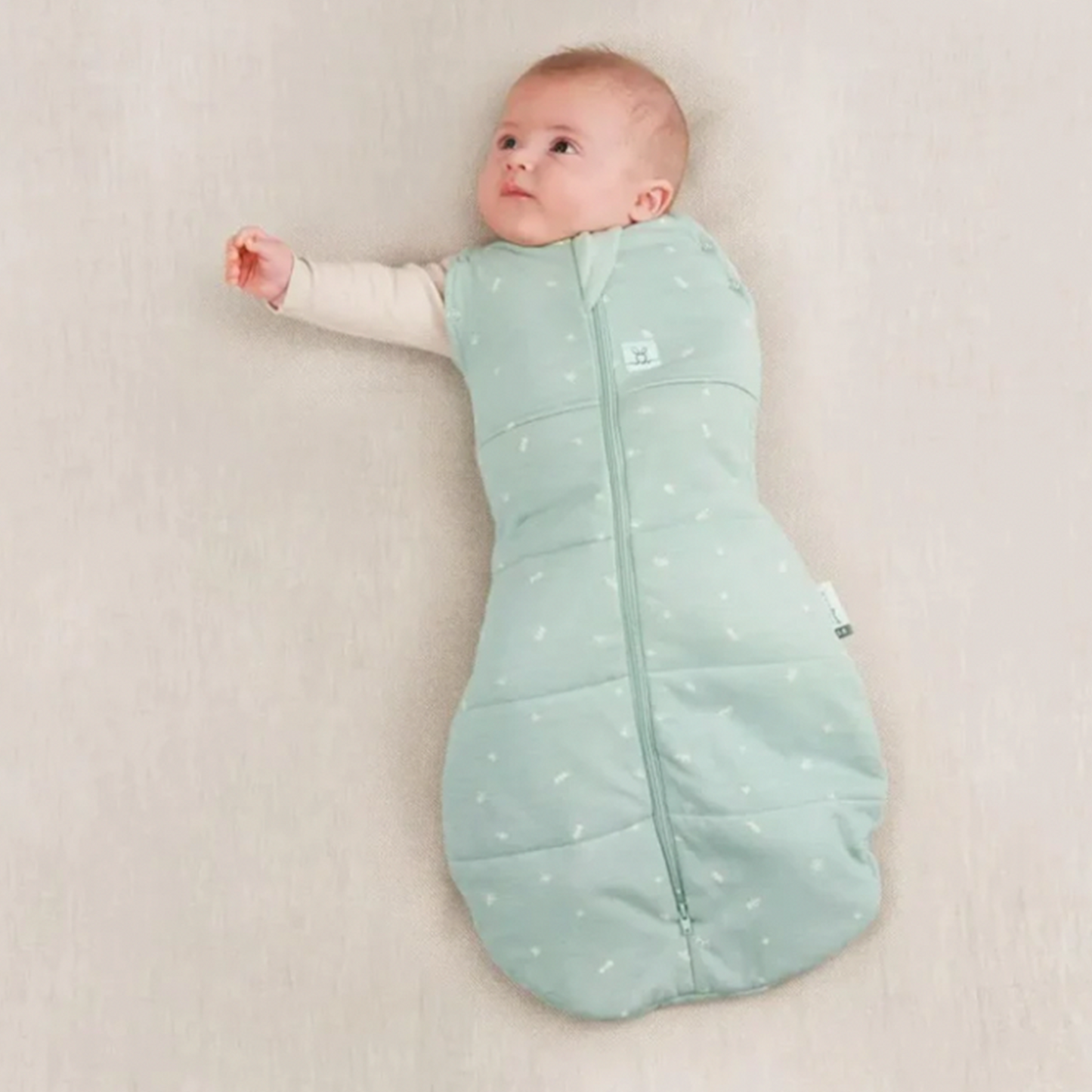 Newborn Cocoon Swaddle Baby Sleeping Bag 2.5 TOG - Sage Green