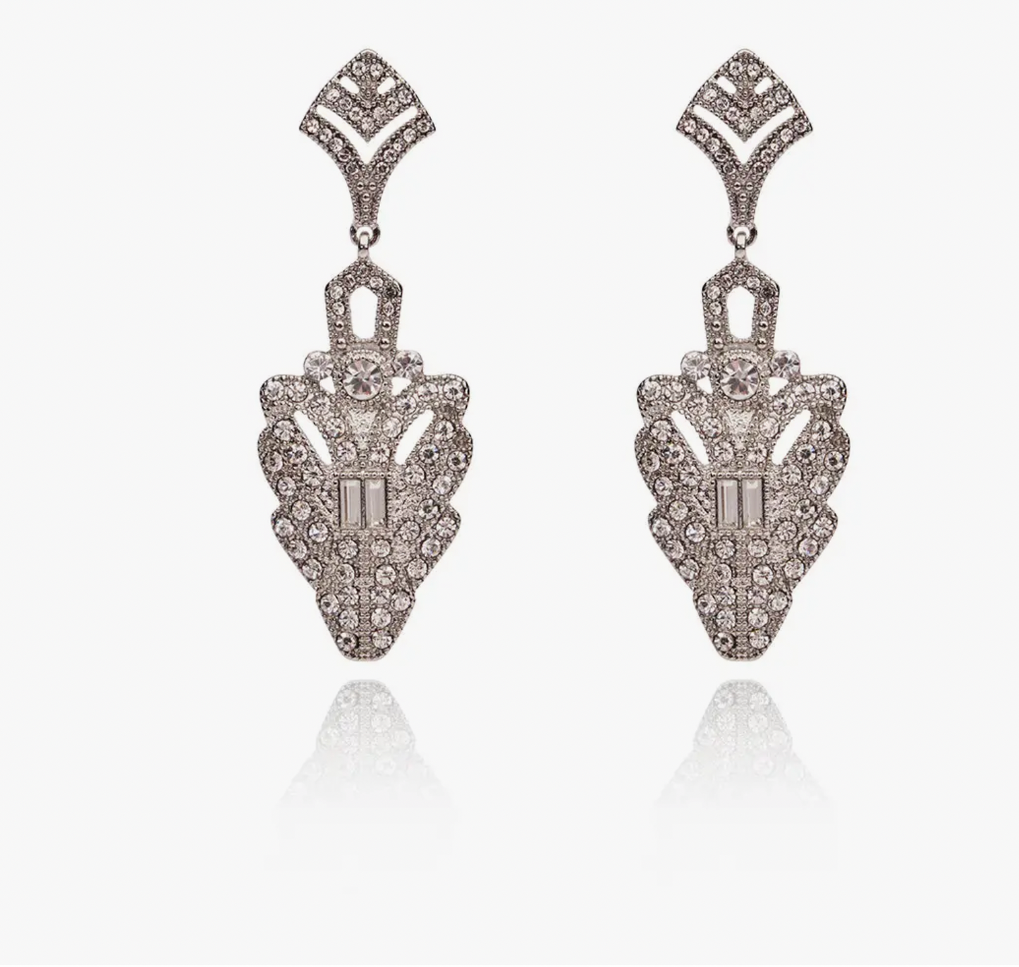 Art Deco Inspired Crystal 1920s Drop Earrings