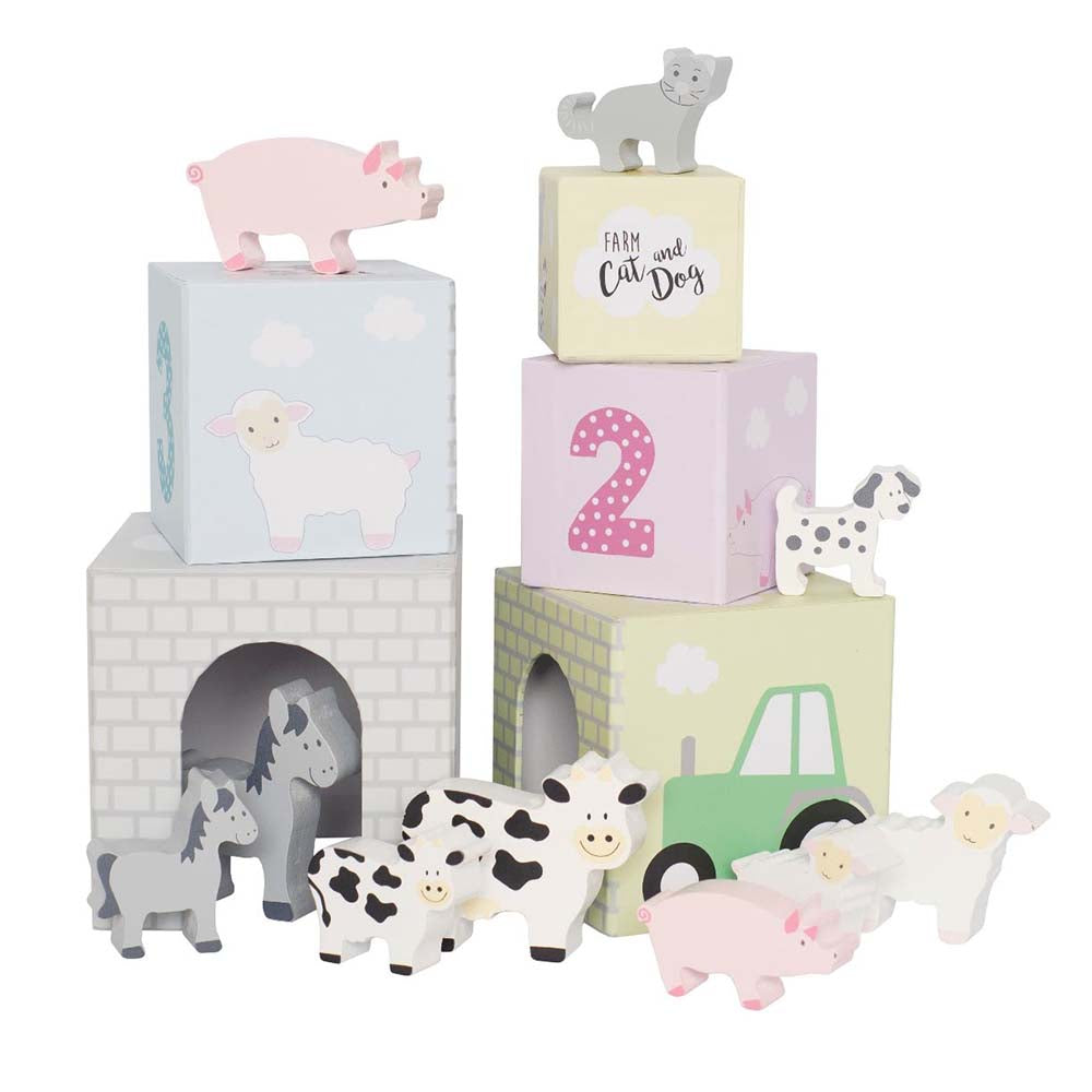 Animal Stacking Cubes Child Toy