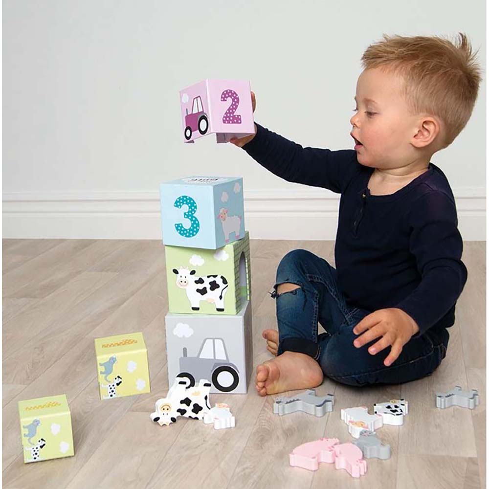 Animal Stacking Cubes Child Learning Toy