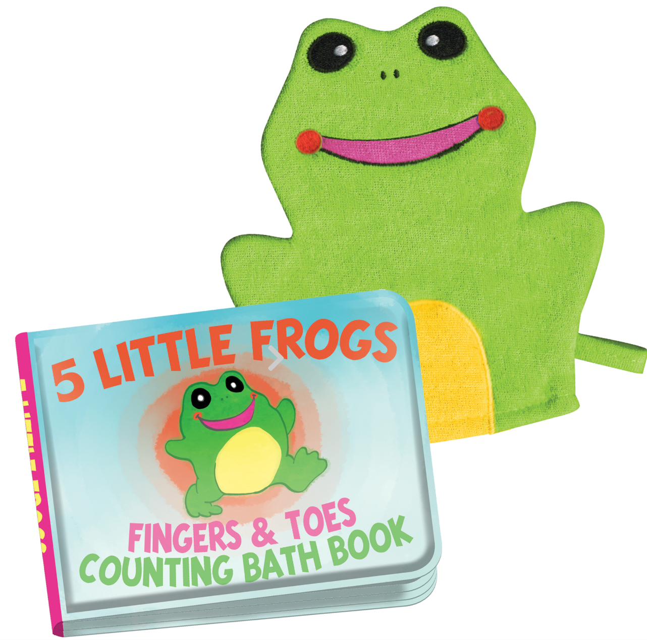 Frog Waterproof Bath Book & Mitt