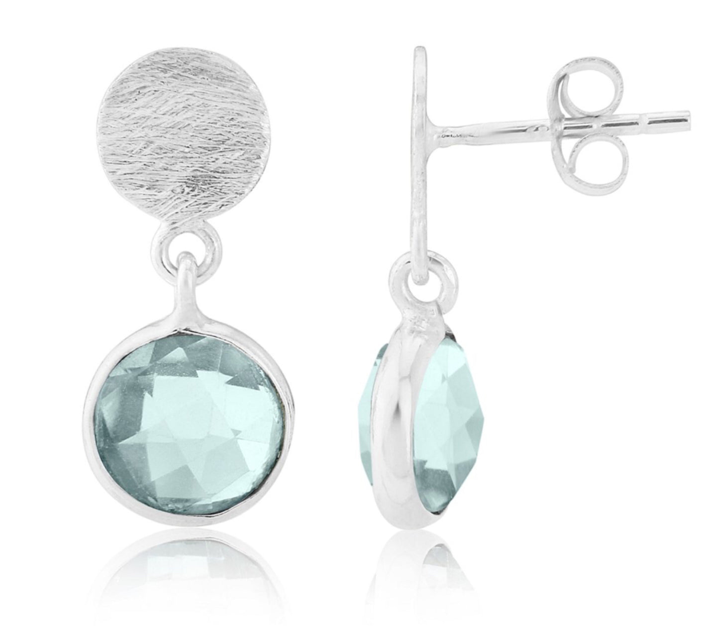 blue topaz and sterling silver earrings