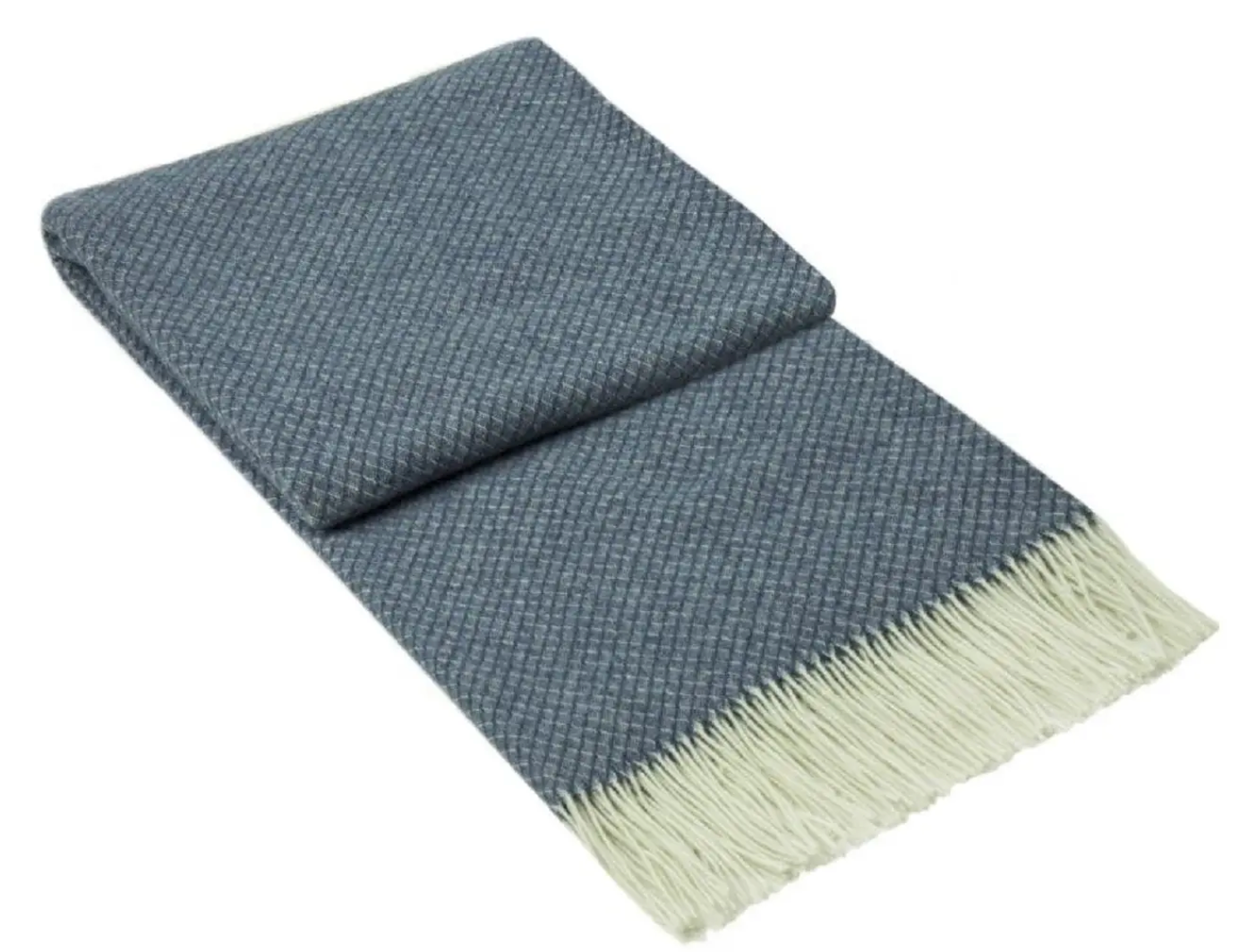 Chiswick Merino/Wool Blend Throw - Navy Blue