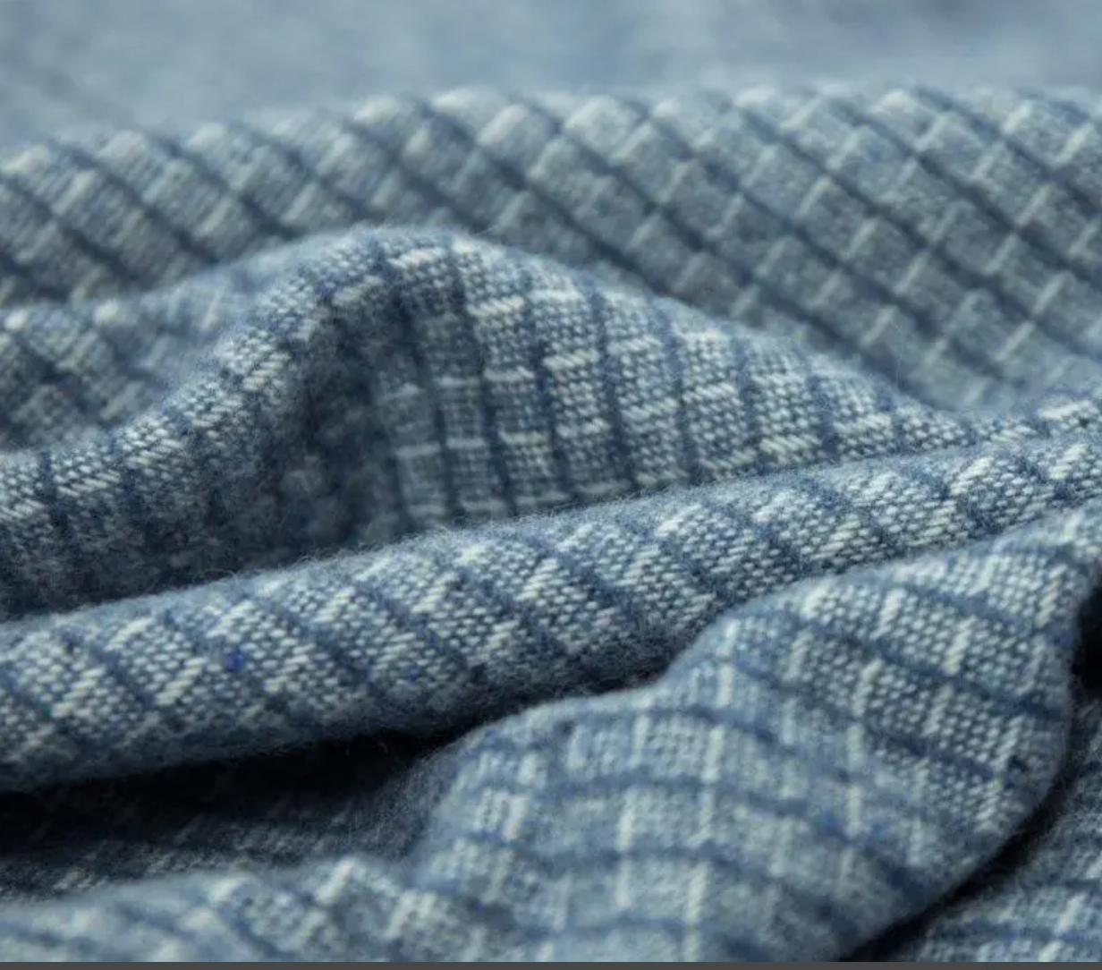 Chiswick Merino/Wool Blend Throw - Navy Blue