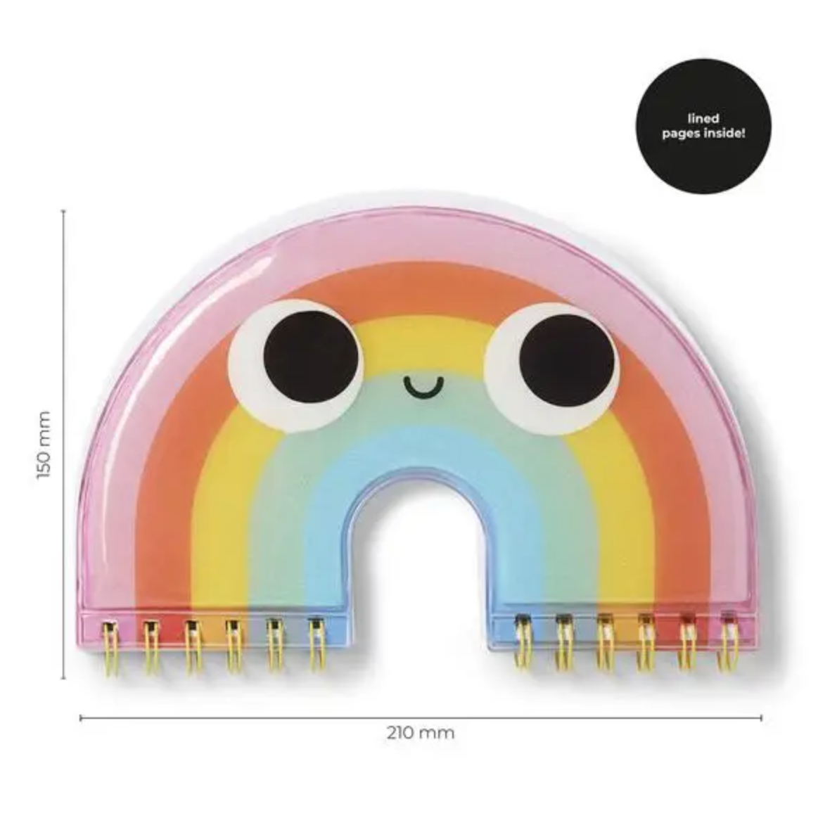 dimensions of rainbow notebook