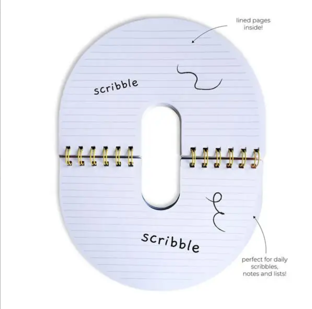 Interior of lined notebook