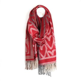 Reversible Red Heart Winter Scarf