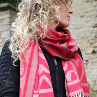 Reversible Red Heart Winter Scarf