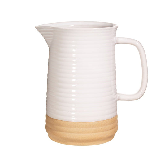rustic white serving jug