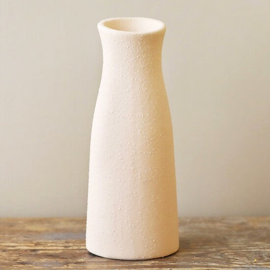 Peach Textured Ceramic Bud Vase